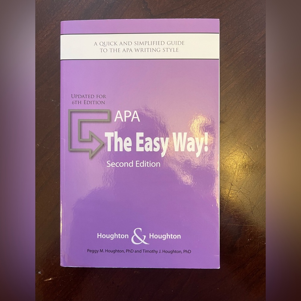 APA The Easy Way 2nd Edition by Houghton & Houghton Paperback Book